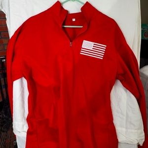 Hyfol zip up sweater with USA patch